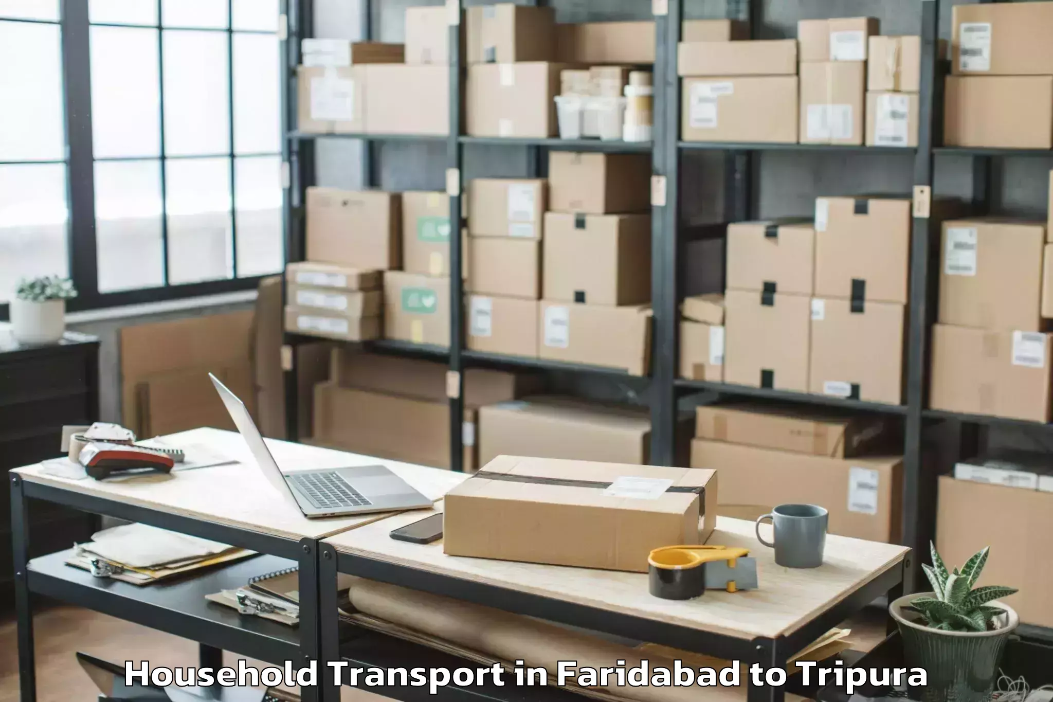 Get Faridabad to Agartala Household Transport